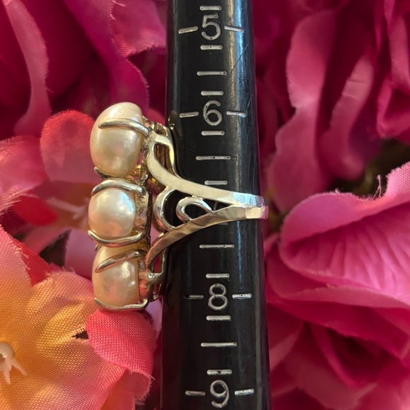 Silpada Coastal Pearl Cluster Sterling Silver Statement Ring R2949 - Picture 3 of 17